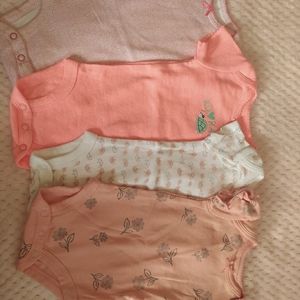 🔥4pcs Baby girl clothes, New Bor baby girl,  onesies